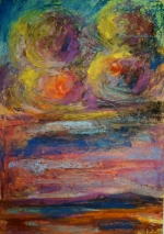 Bild: Mein Universum über der Hürrlinger Höhe, Pastellkreide, 1997, wvz-937